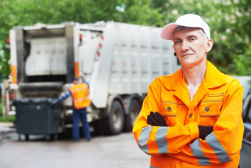 Commercial waste removal truck in Wandsworth