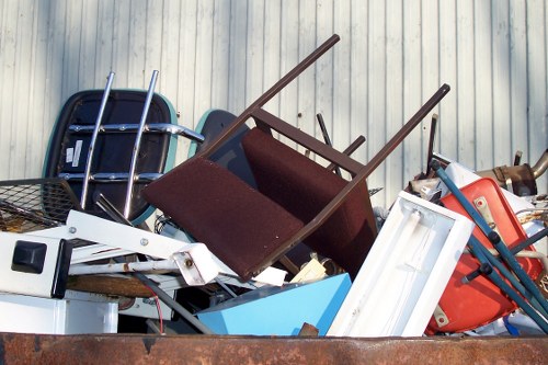 Professional garage clearance service at work