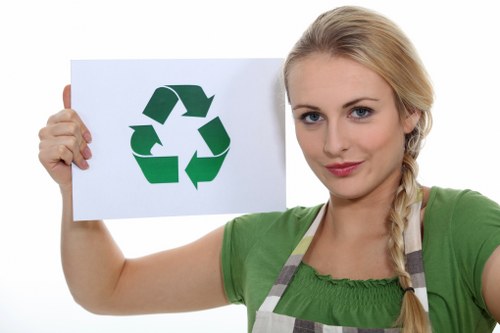 Eco-friendly waste management practices on a construction site